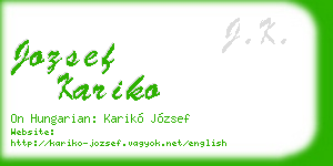 jozsef kariko business card